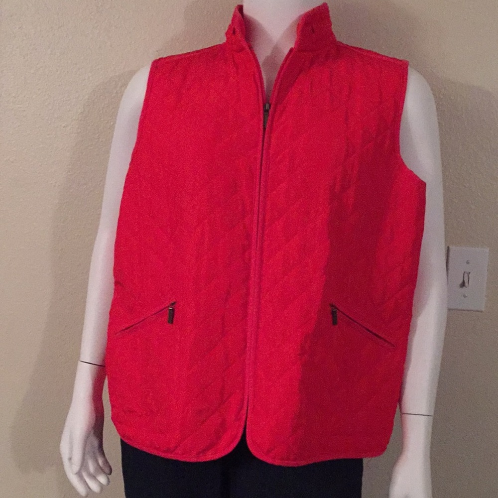 Quilted red vest